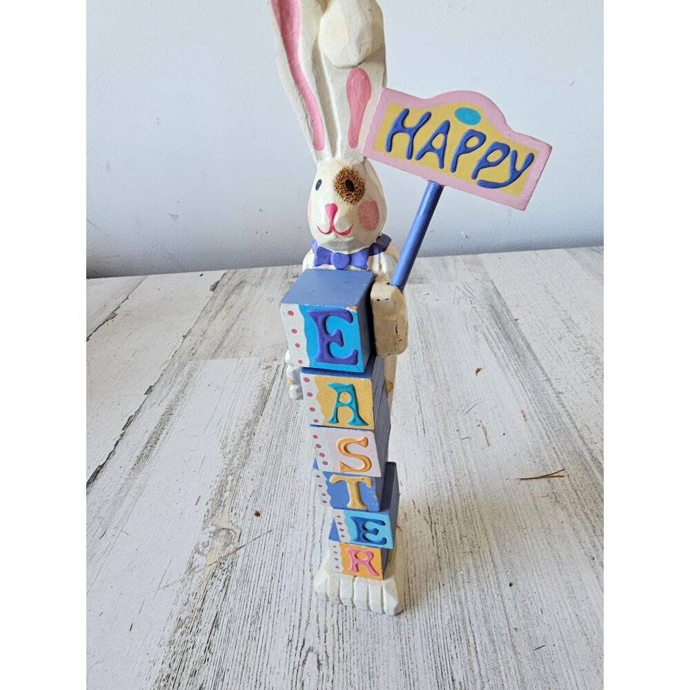 vintage Midwest Cannon Easter Bunny rabbit decor‎ totem pencil skinny